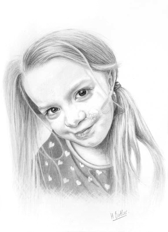 Pencil portrait girl